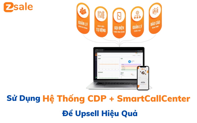 Sử dụng hệ thống CDP + SmartCallCenter để upsell hiệu quả