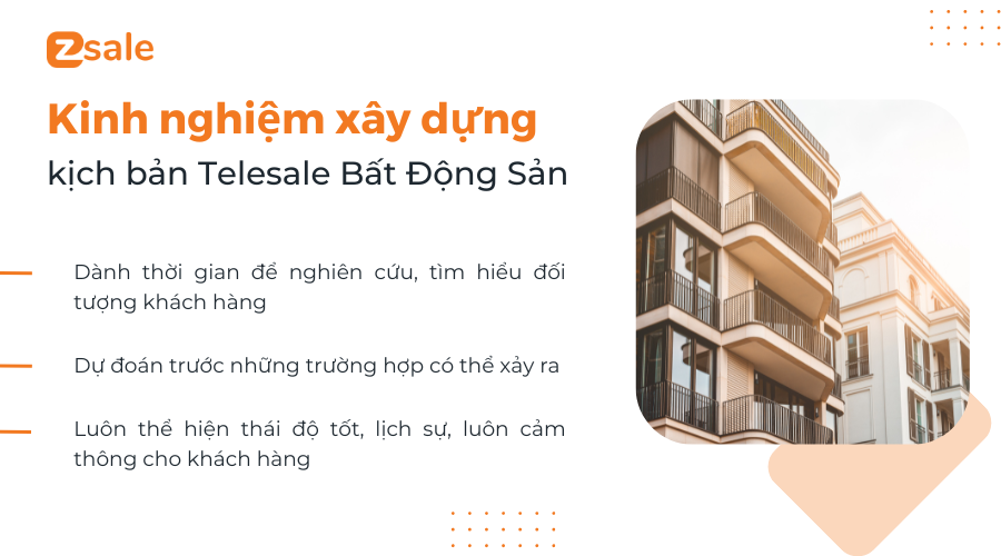 Kinh nghiệm xây dựng kịch bản Telesale Bất Động Sản thu hút