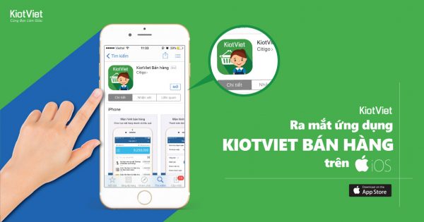App quản lý bán hàng trên điện thoại của KiotViet