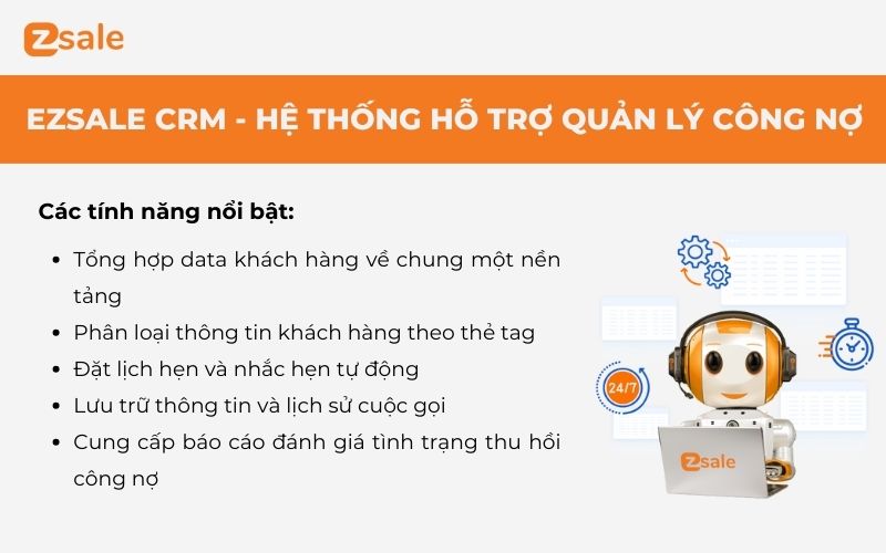 EZSale CRM - Hệ thống hỗ trợ quản lý công nợ hiệu quả