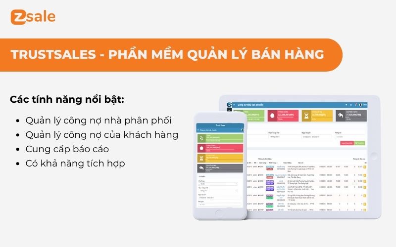 TrustSales - Phần mềm quản lý bán hàng và công nợ