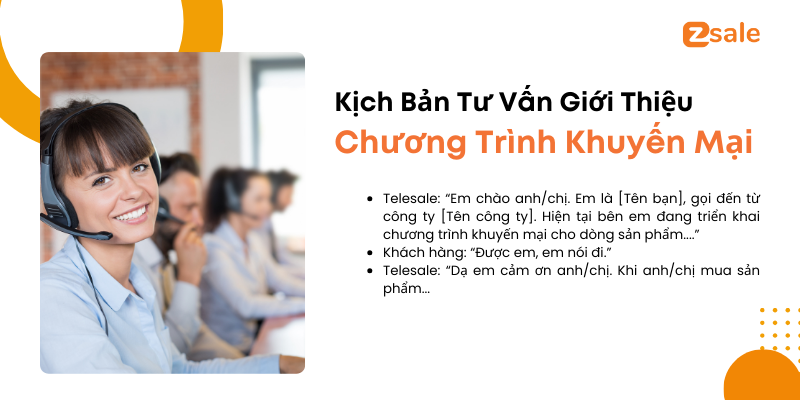 Kịch bản tư vấn, giới thiệu chương trình khuyến mại