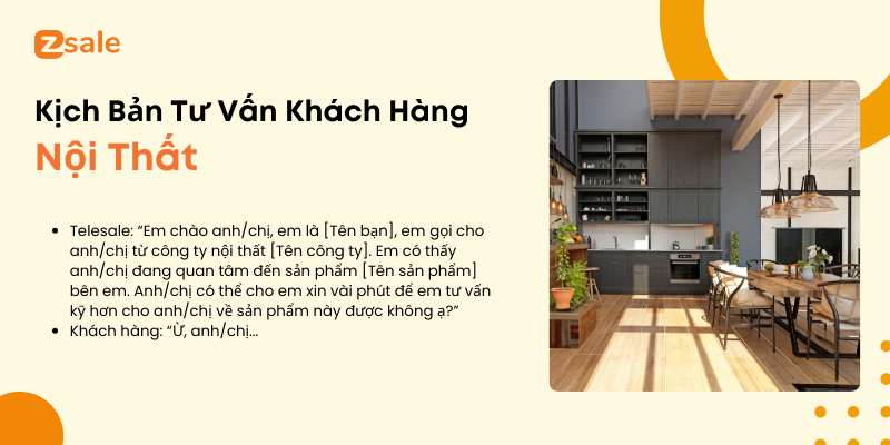 Kịch bản tư vấn khách hàng nội thất