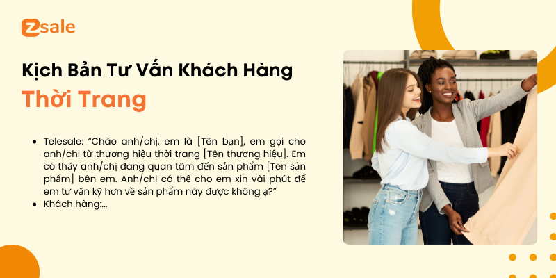 Kịch bản tư vấn khách hàng thời trang