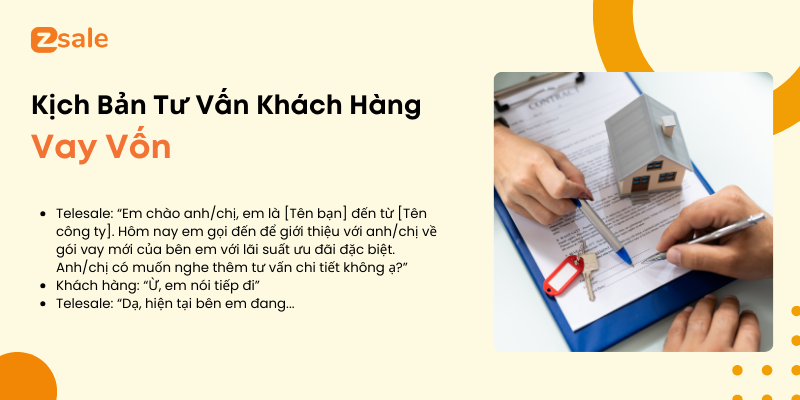 Kịch bản tư vấn khách hàng vay vốn 