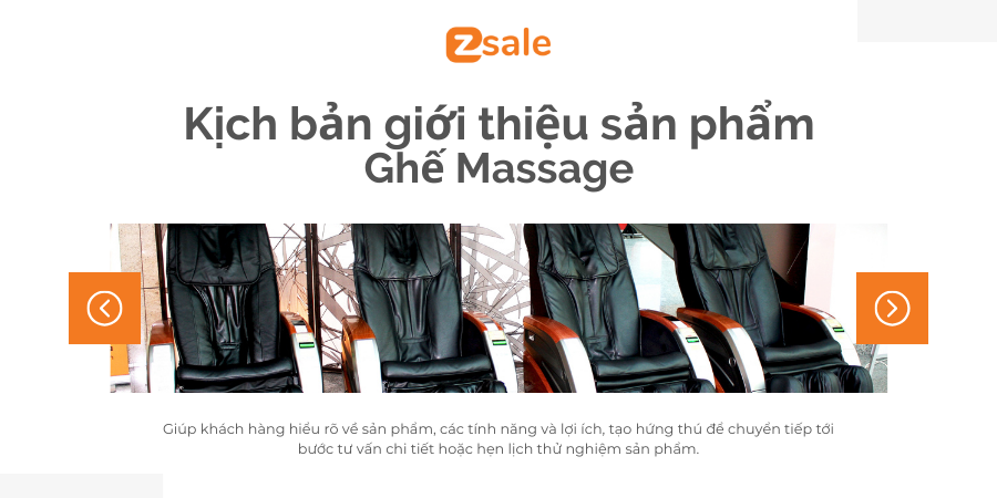 Kịch bản giới thiệu sản phẩm ghế Massage 