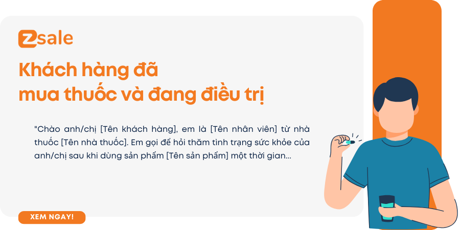 Mẫu 3: Khách hàng đã mua thuốc và đang điều trị