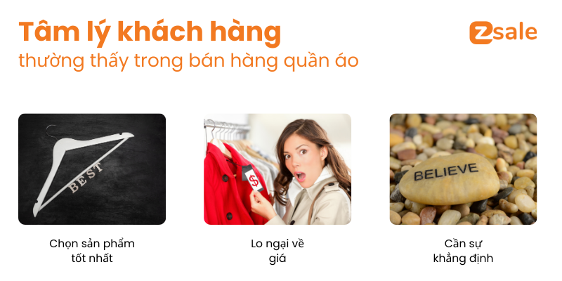 Tâm lý khách hàng thường thấy trong bán hàng quần áo